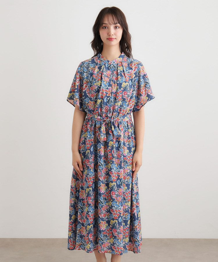 ローラ アシュレイ LAURA ASHLEY 【WEB限定／洗える】ハニーボーン柄 ワンピース （ブルー(192)） ブルー(192)