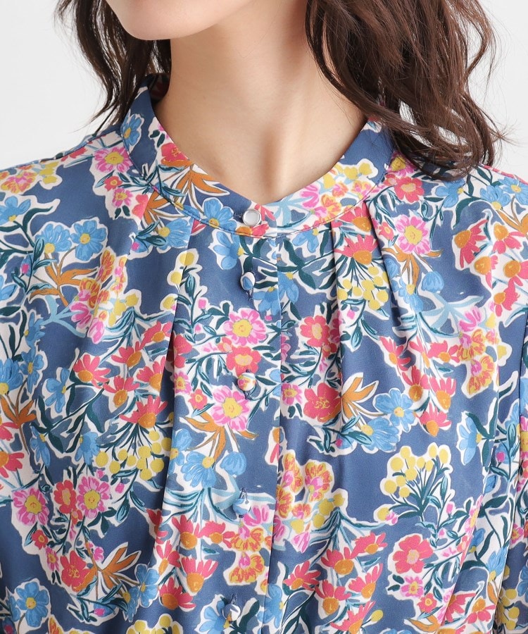 ローラ アシュレイ LAURA ASHLEY 【WEB限定／洗える】ハニーボーン柄 ワンピース （ブルー(192)） ブルー(192)
