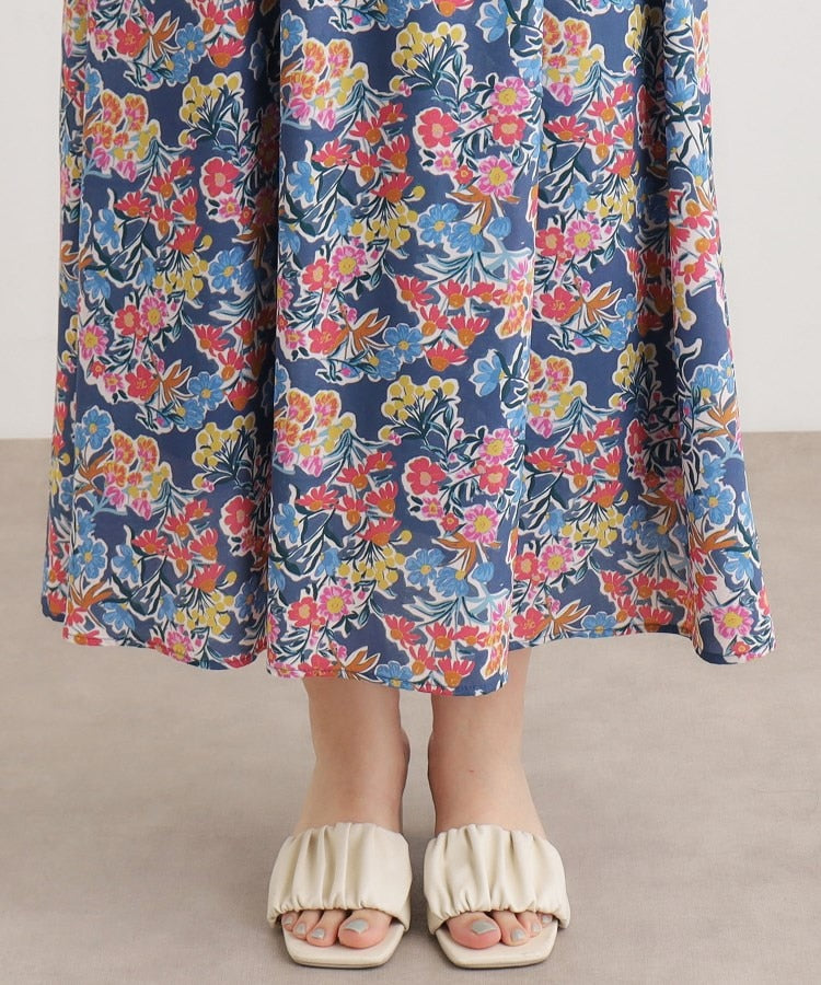 ローラ アシュレイ LAURA ASHLEY 【WEB限定／洗える】ハニーボーン柄 ワンピース （ブルー(192)） ブルー(192)