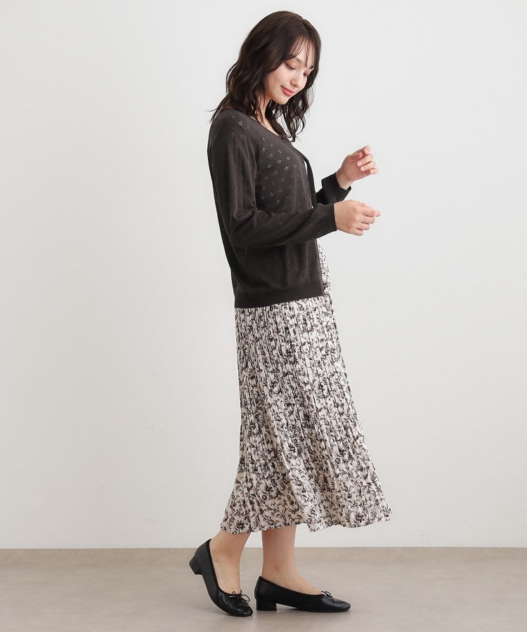 ローラ アシュレイ LAURA ASHLEY 【人気デザイン！アイレット入り】カーディガン （チャコールグレー(014)） チャコールグレー(014)