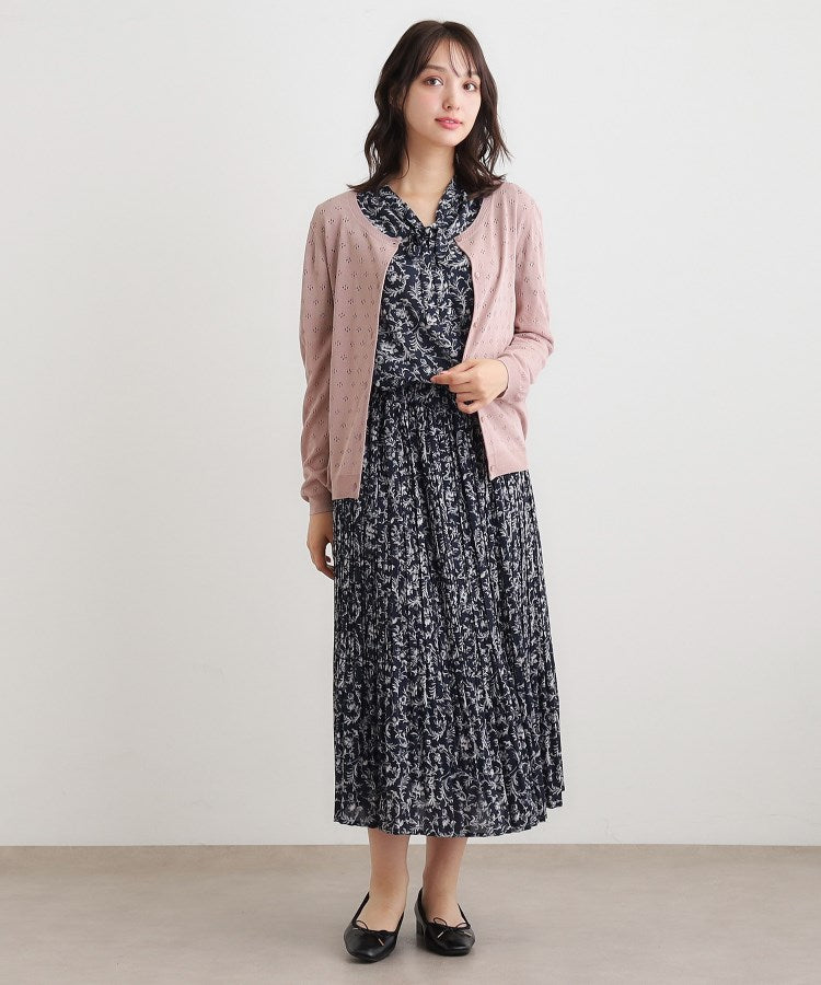 ローラ アシュレイ LAURA ASHLEY 【人気デザイン！アイレット入り】カーディガン （チャコールグレー(014)） チャコールグレー(014)