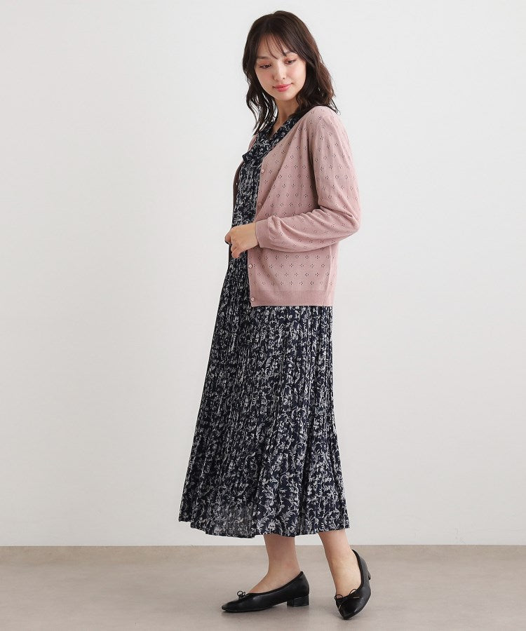 ローラ アシュレイ LAURA ASHLEY 【人気デザイン！アイレット入り】カーディガン （チャコールグレー(014)） チャコールグレー(014)