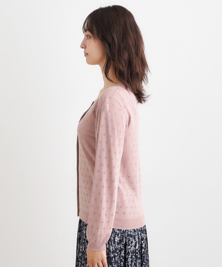 ローラ アシュレイ LAURA ASHLEY 【人気デザイン！アイレット入り】カーディガン （チャコールグレー(014)） チャコールグレー(014)