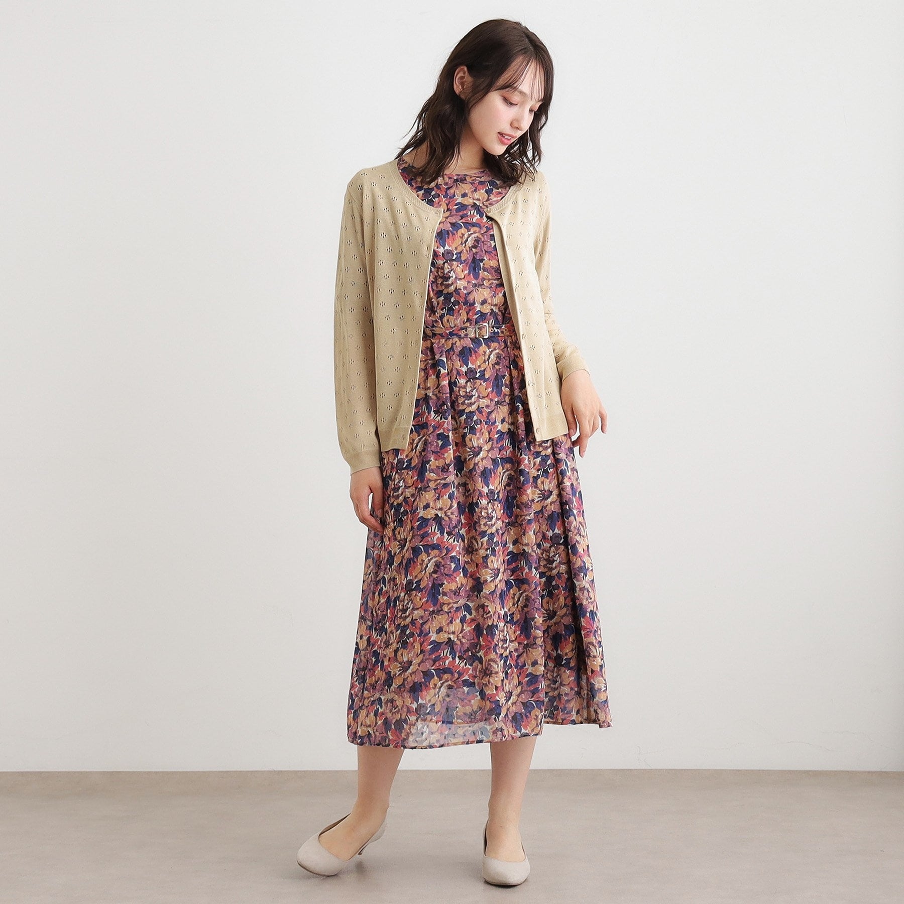 ローラ アシュレイ LAURA ASHLEY 【人気デザイン！アイレット入り】カーディガン （ライトグレー(010)） ライトグレー(010)