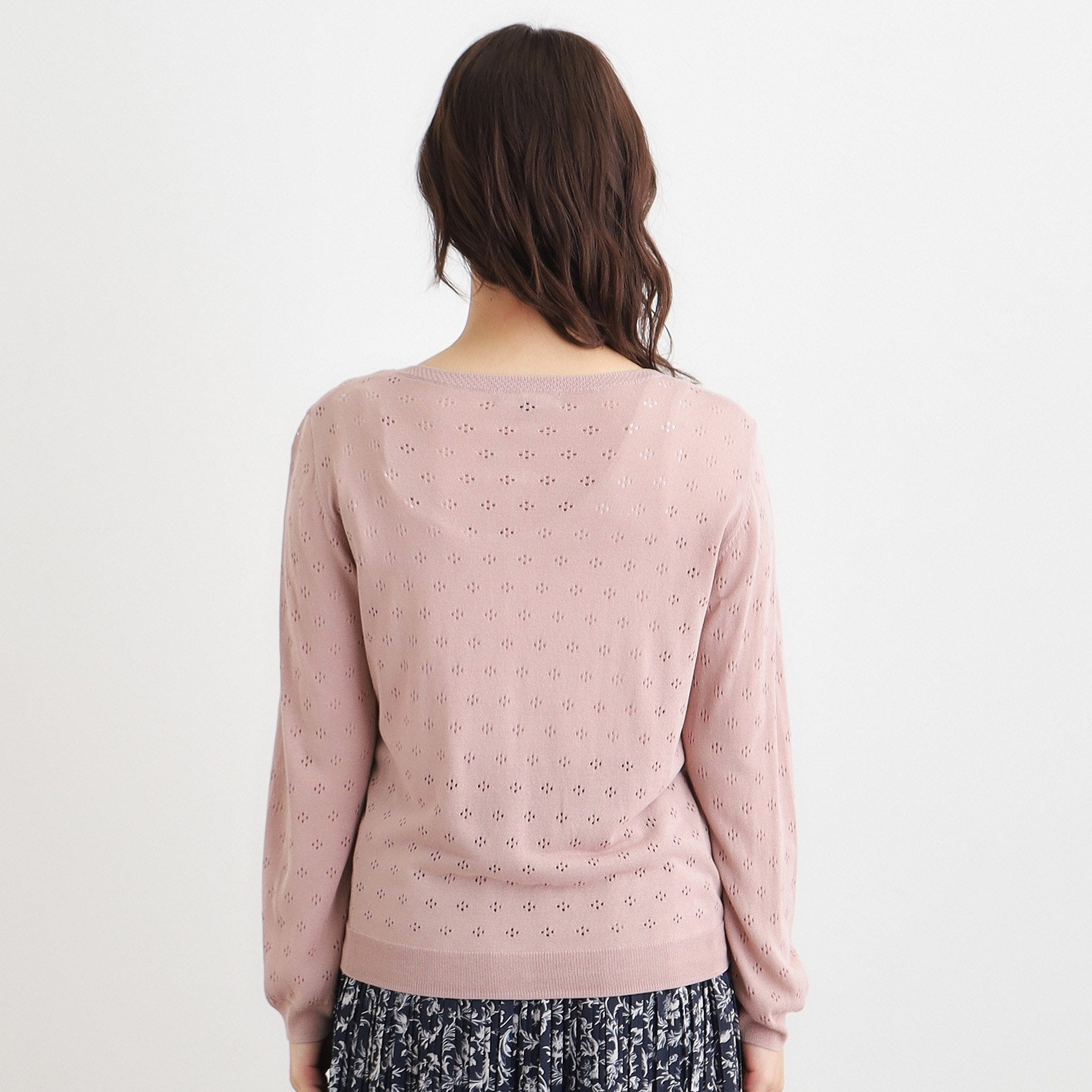 ローラ アシュレイ LAURA ASHLEY 【人気デザイン！アイレット入り】カーディガン （ライトグレー(010)） ライトグレー(010)