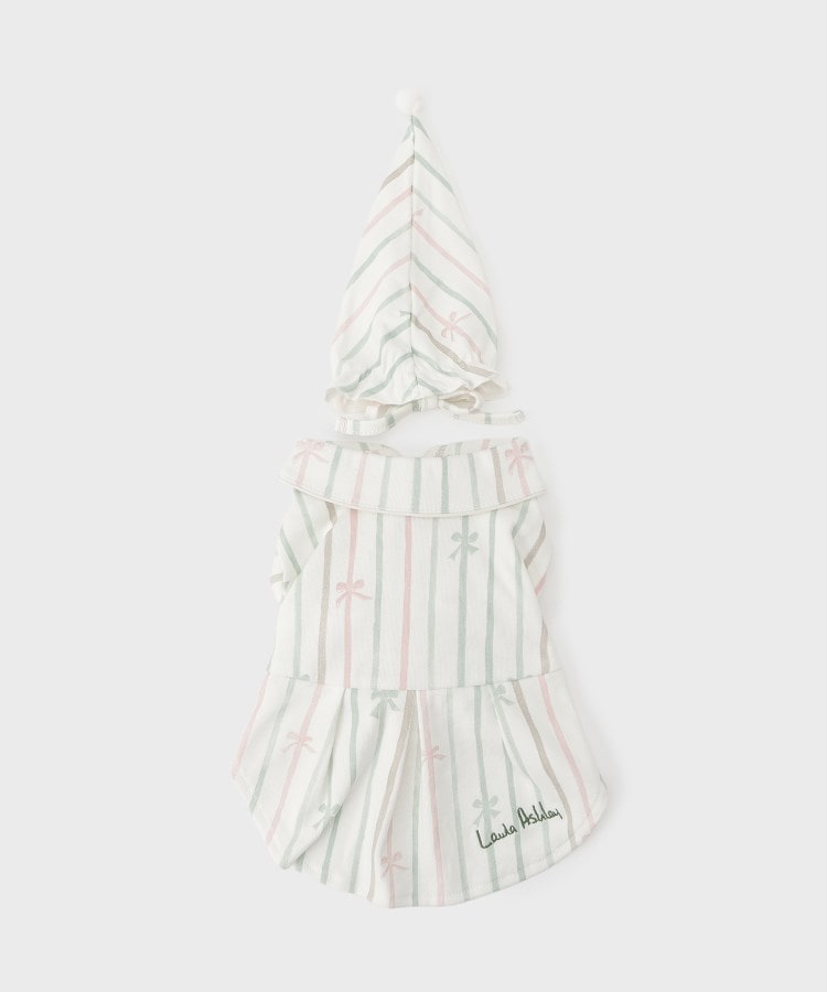 ローラ アシュレイ LAURA ASHLEY ペインタリー ボウ ストライプ柄 ドッグウエア【返品不可商品】 （ホワイト(102)） ホワイト(102)