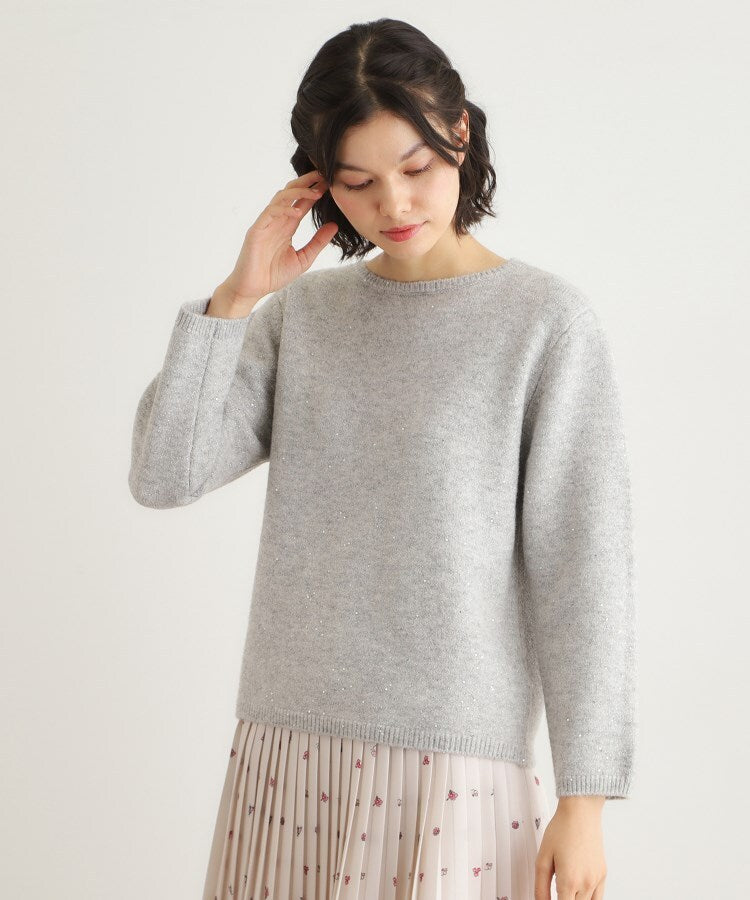 ローラ アシュレイ LAURA ASHLEY 【洗える／ウール混】ミニスパンコール プルオーバーニット （ライトベージュ(051)） ライトベージュ(051)
