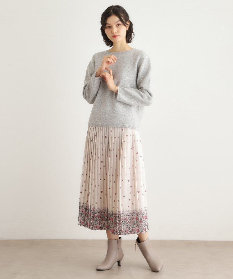 ローラ アシュレイ LAURA ASHLEY 【洗える／ウール混】ミニスパンコール プルオーバーニット （ライトベージュ(051)） ライトベージュ(051)