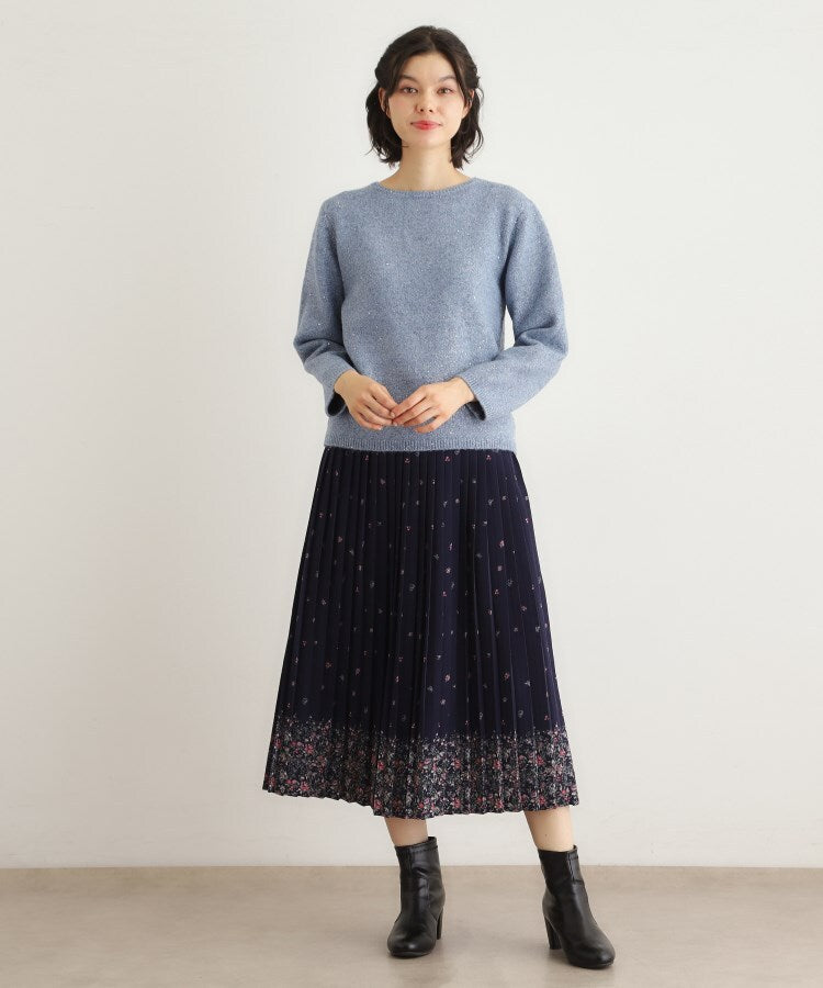 ローラ アシュレイ LAURA ASHLEY 【洗える／ウール混】ミニスパンコール プルオーバーニット （ライトベージュ(051)） ライトベージュ(051)