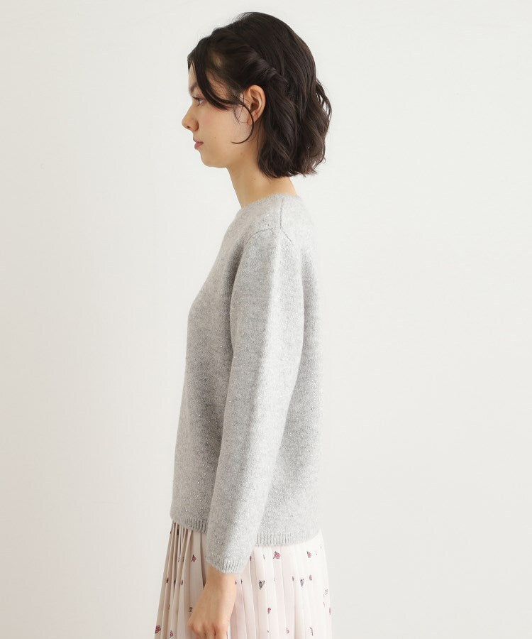 ローラ アシュレイ LAURA ASHLEY 【洗える／ウール混】ミニスパンコール プルオーバーニット （ライトベージュ(051)） ライトベージュ(051)