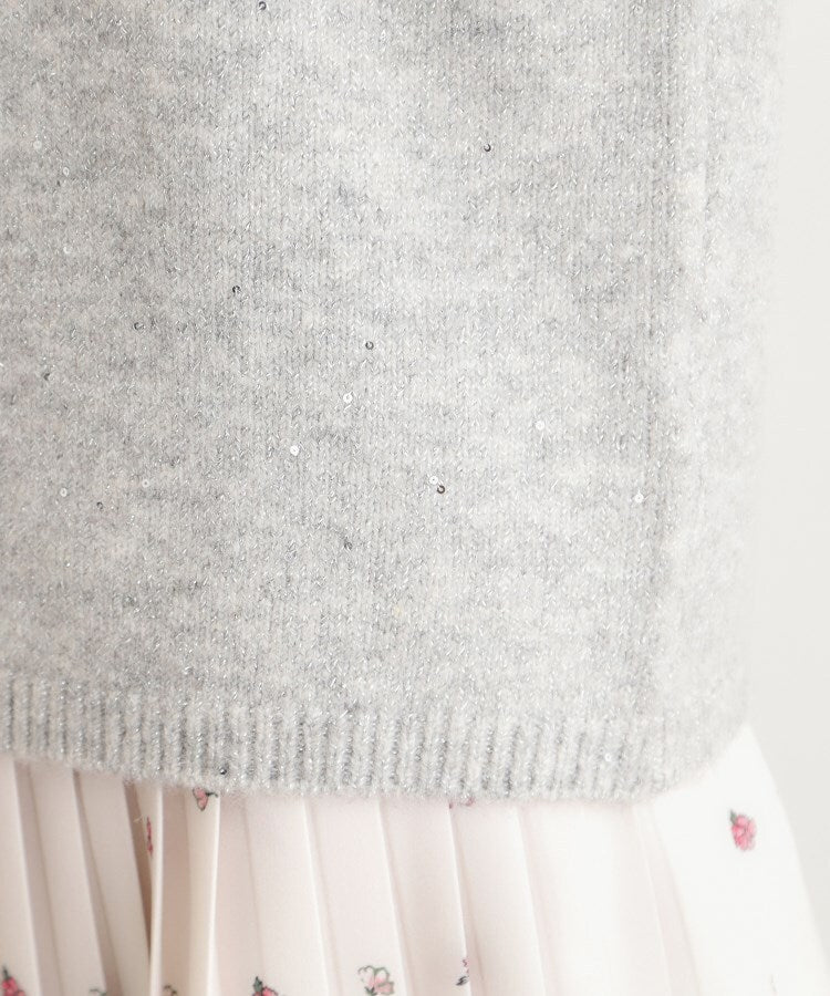 ローラ アシュレイ LAURA ASHLEY 【洗える／ウール混】ミニスパンコール プルオーバーニット （ライトベージュ(051)） ライトベージュ(051)