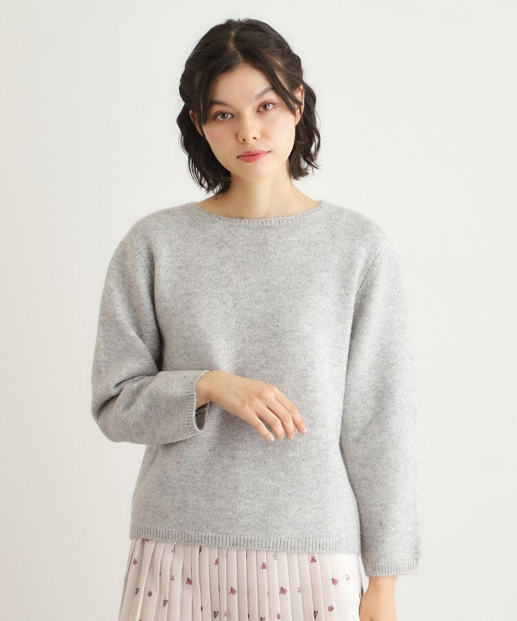ローラ アシュレイ LAURA ASHLEY 【洗える／ウール混】ミニスパンコール プルオーバーニット （ライトベージュ(051)） ライトベージュ(051)