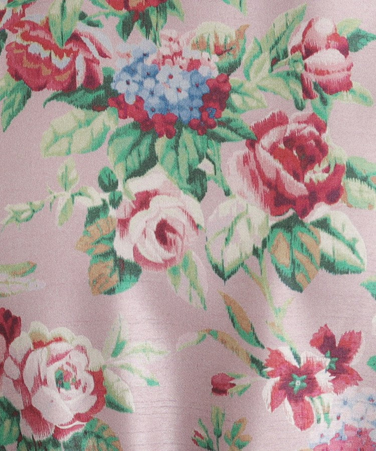 ローラ アシュレイ LAURA ASHLEY 【WEB限定／9分袖／M＿LL 3サイズ】ペンブリー柄 シャンタンワンピース （ピンク(175)） ピンク(175)