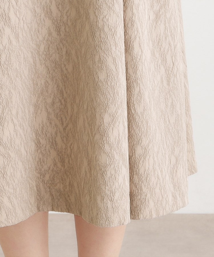 ローラ アシュレイ LAURA ASHLEY ペプラム風ジャカードワンピース （ベージュ(052)） ベージュ(052)