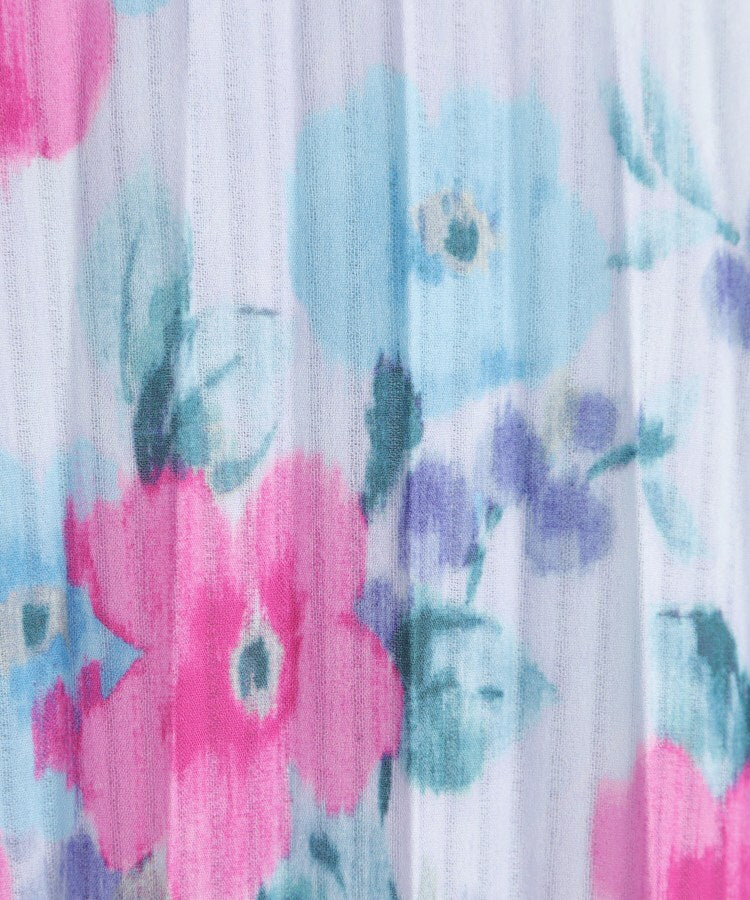 ローラ アシュレイ LAURA ASHLEY 【手洗い可／同柄アイテムあり】フリーサム ヘイズ柄 プリーツスカート （ブルー(191)） ブルー(191)
