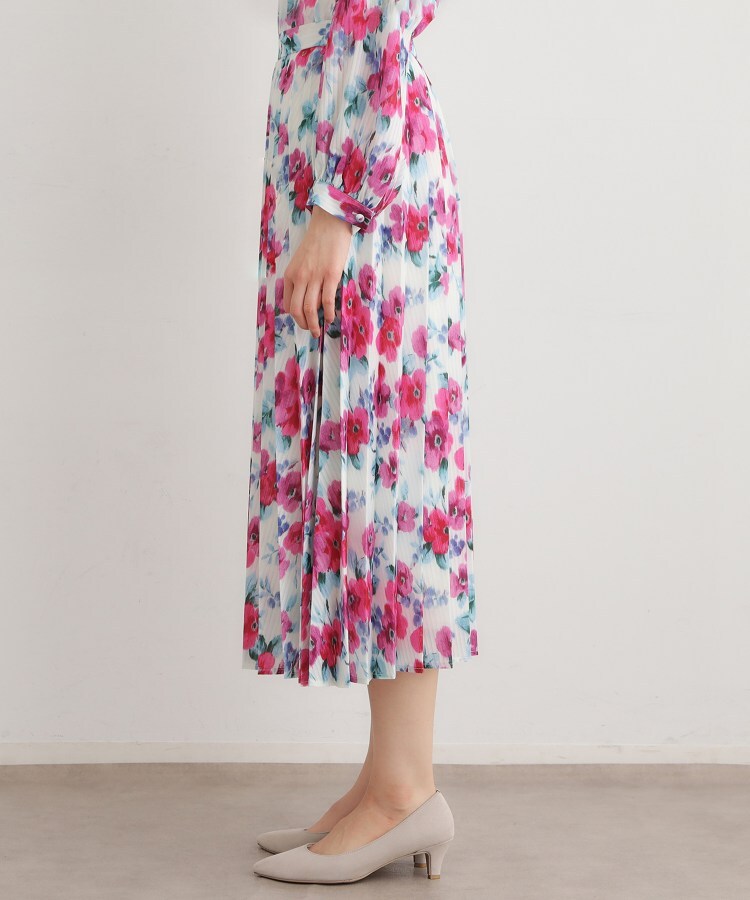 ローラ アシュレイ LAURA ASHLEY 【手洗い可／同柄アイテムあり】フリーサム ヘイズ柄 プリーツスカート （ブルー(191)） ブルー(191)