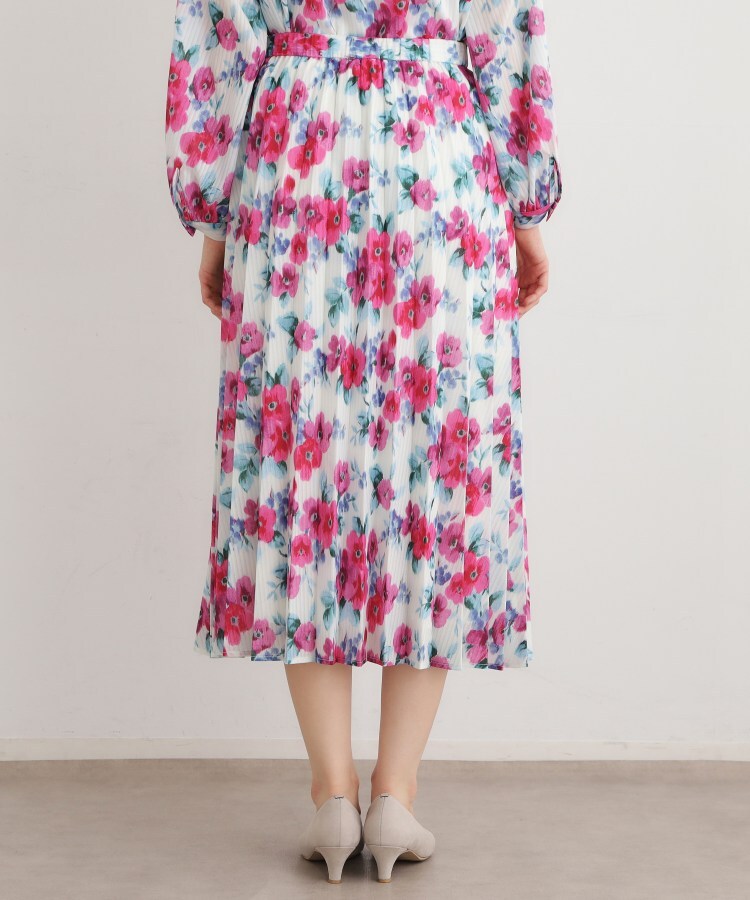 ローラ アシュレイ LAURA ASHLEY 【手洗い可／同柄アイテムあり】フリーサム ヘイズ柄 プリーツスカート （ブルー(191)） ブルー(191)