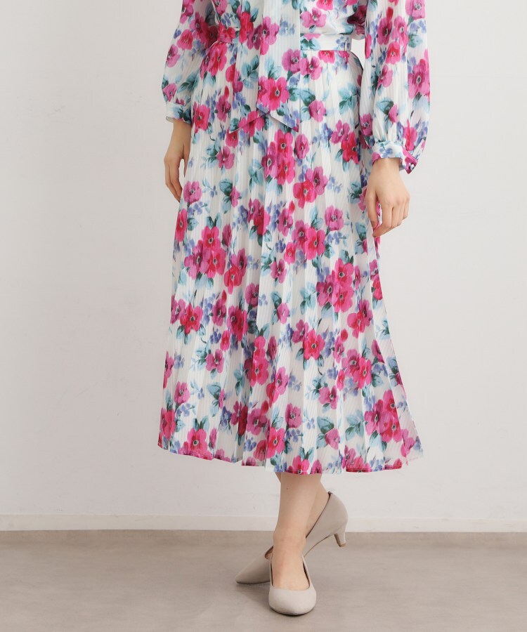 ローラ アシュレイ LAURA ASHLEY 【手洗い可／同柄アイテムあり】フリーサム ヘイズ柄 プリーツスカート （ブルー(191)） ブルー(191)