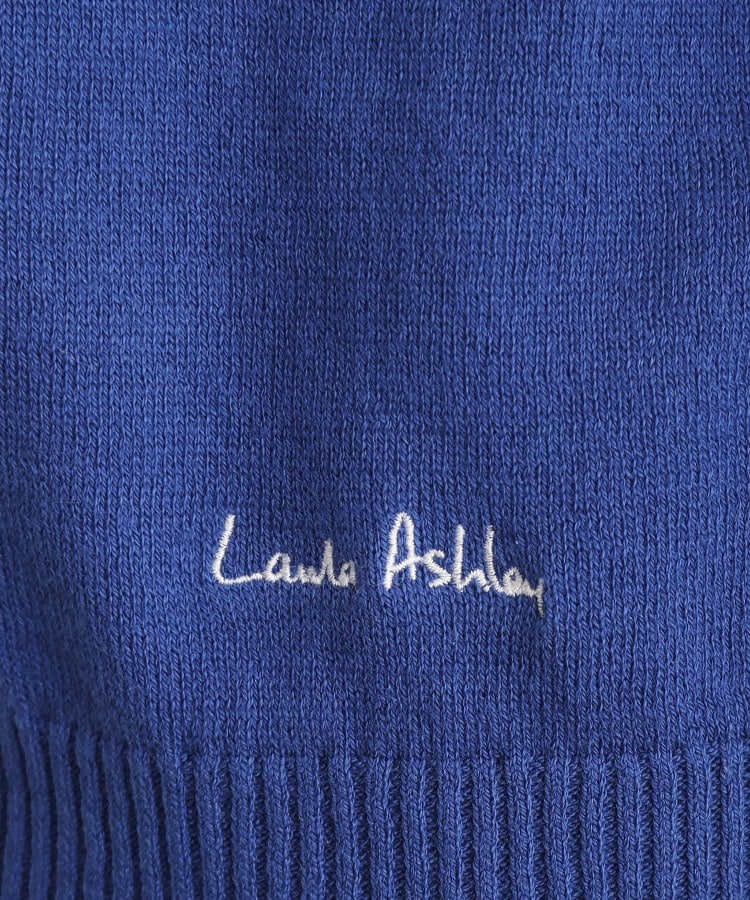 ローラ アシュレイ LAURA ASHLEY 【人気デザイン！日本製／ロゴ刺繍入り／ワンマイルウエア】コットン ニットカーディガン （グリーン(322)） グリーン(322)