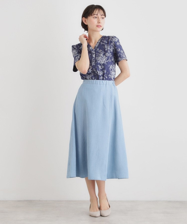 ローラ アシュレイ LAURA ASHLEY 【洗える／コットン100％／3colors／同柄アイテムあり】ウォールド ガーデン柄ブラウス （グリーン(123)） グリーン(123)