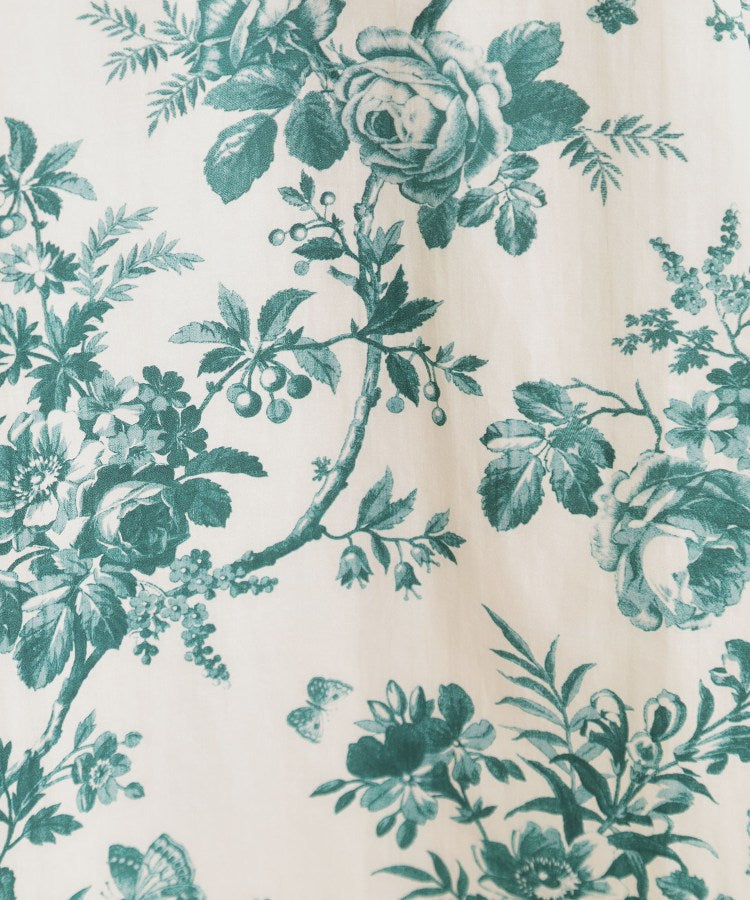 ローラ アシュレイ LAURA ASHLEY 【洗える／コットン100％／3colors／同柄アイテムあり】ウォールド ガーデン柄ワンピース （ネイビー(194)） ネイビー(194)