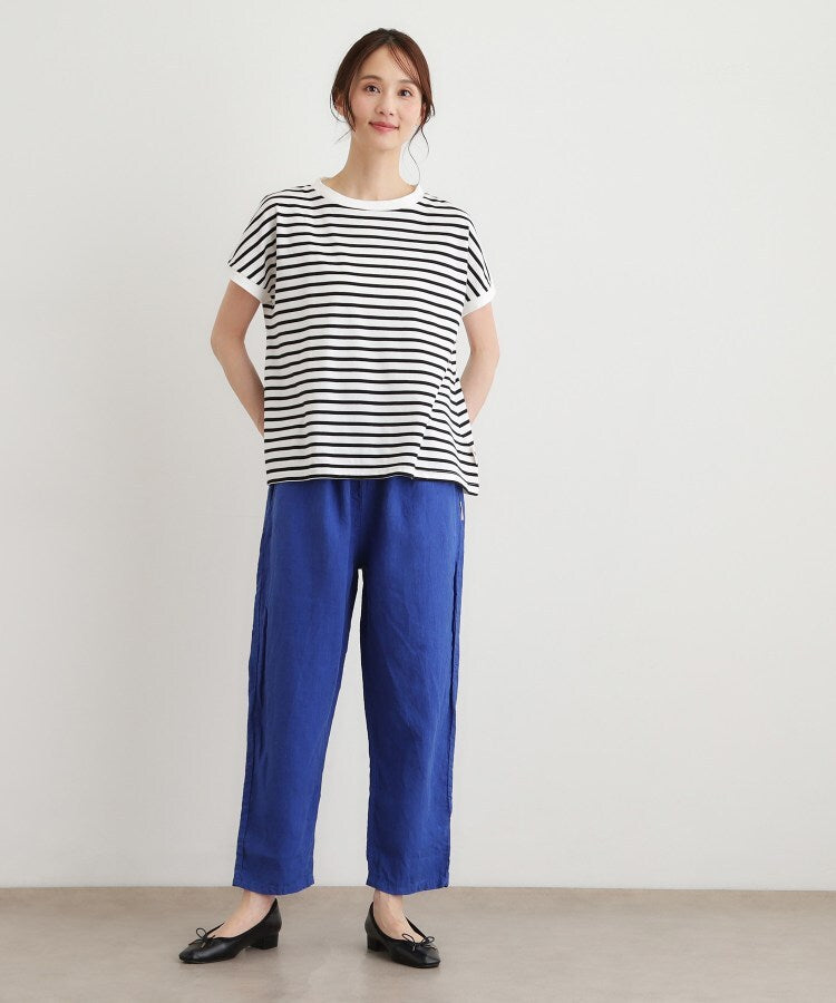 ローラ アシュレイ LAURA ASHLEY 【日本製】フレンチリネンパンツ （グリーン(022)） グリーン(022)