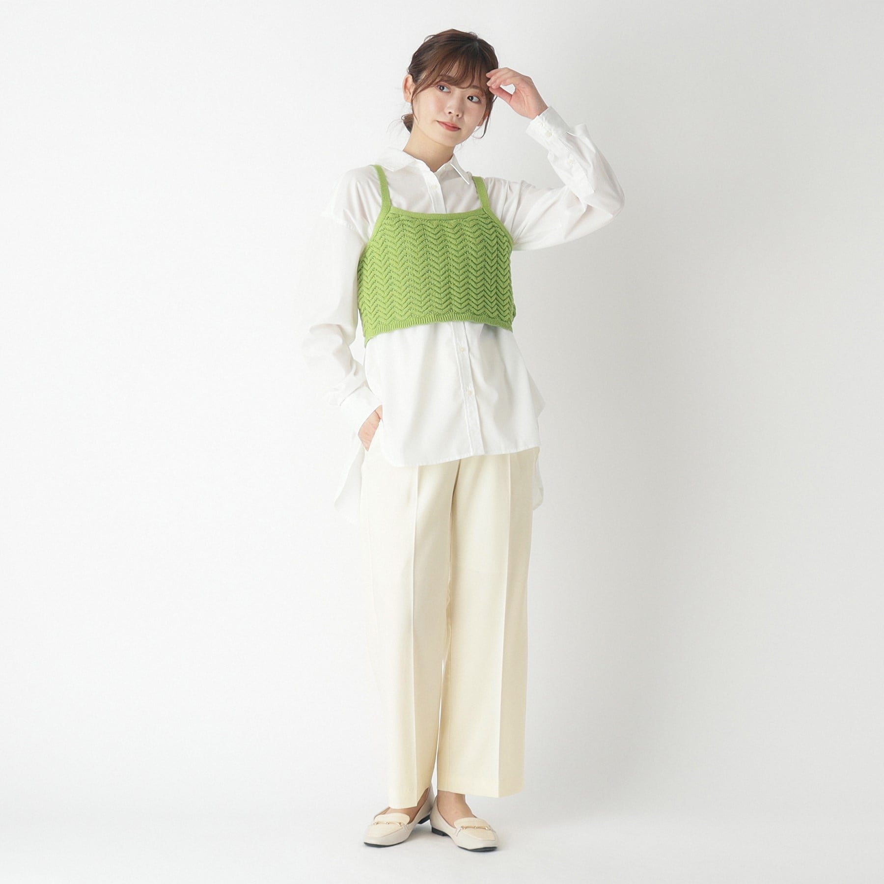 ローラ アシュレイ LAURA ASHLEY 【ウエストゴム／リネンライク素材】ワイドパンツ （ブラック(019)） ブラック(019)