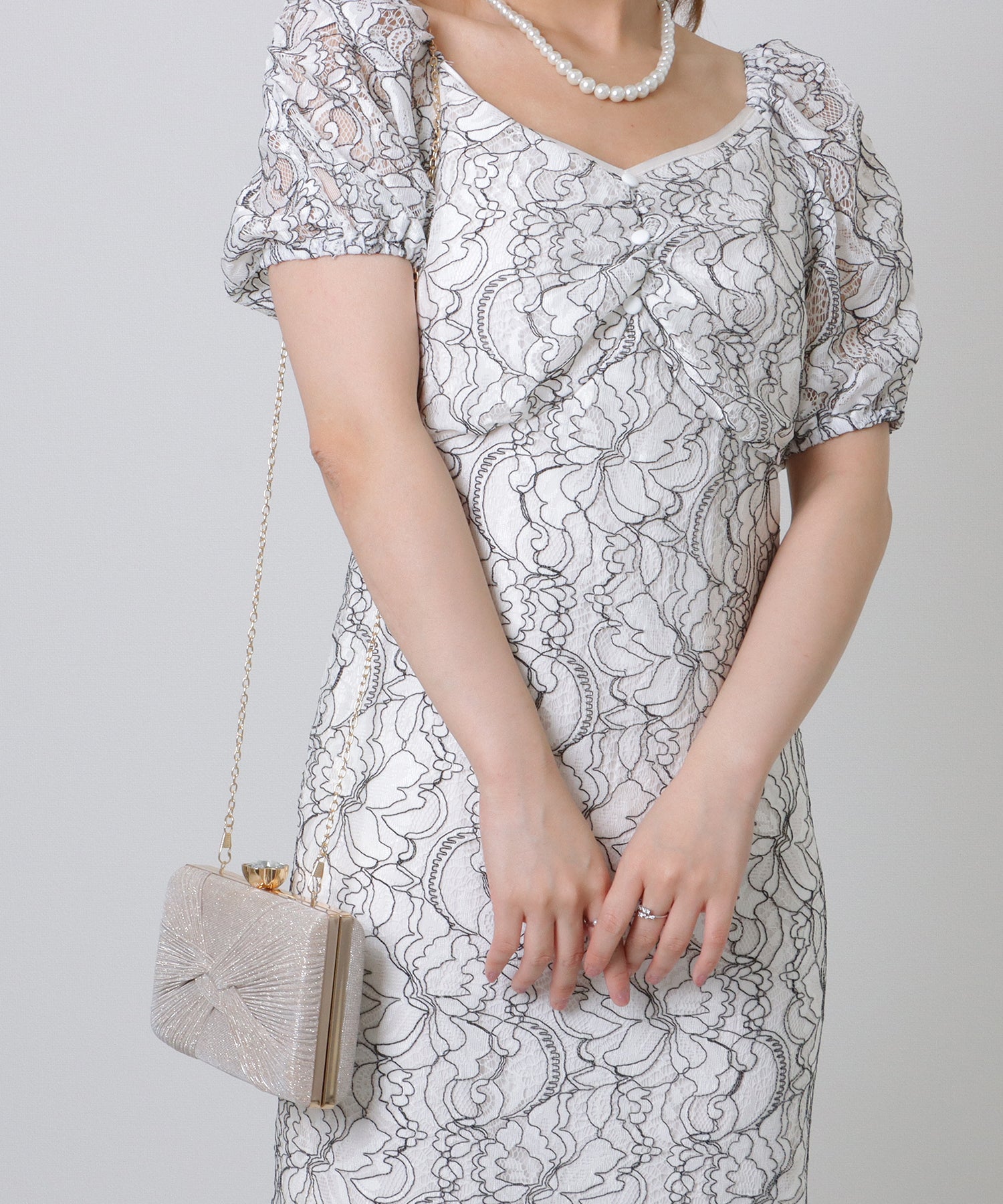 レースレディース Lace Ladies ツイスト プリーツ 2WAY がま口 バッグ （ピンク） ピンク