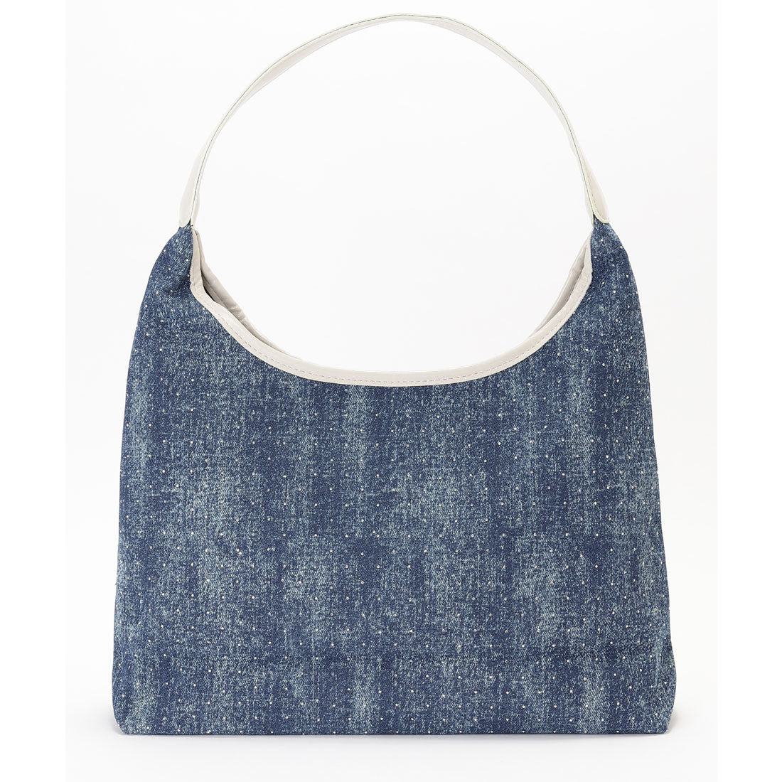 レースレディース Lace Ladies ビッグリボン レザー調 パイピング ワンショルダー トートバッグ （ブルー） ブルー