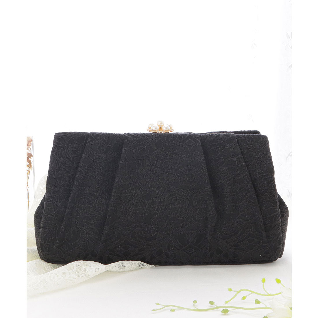 Lace Ladies Jacquard Clasp Party Bag