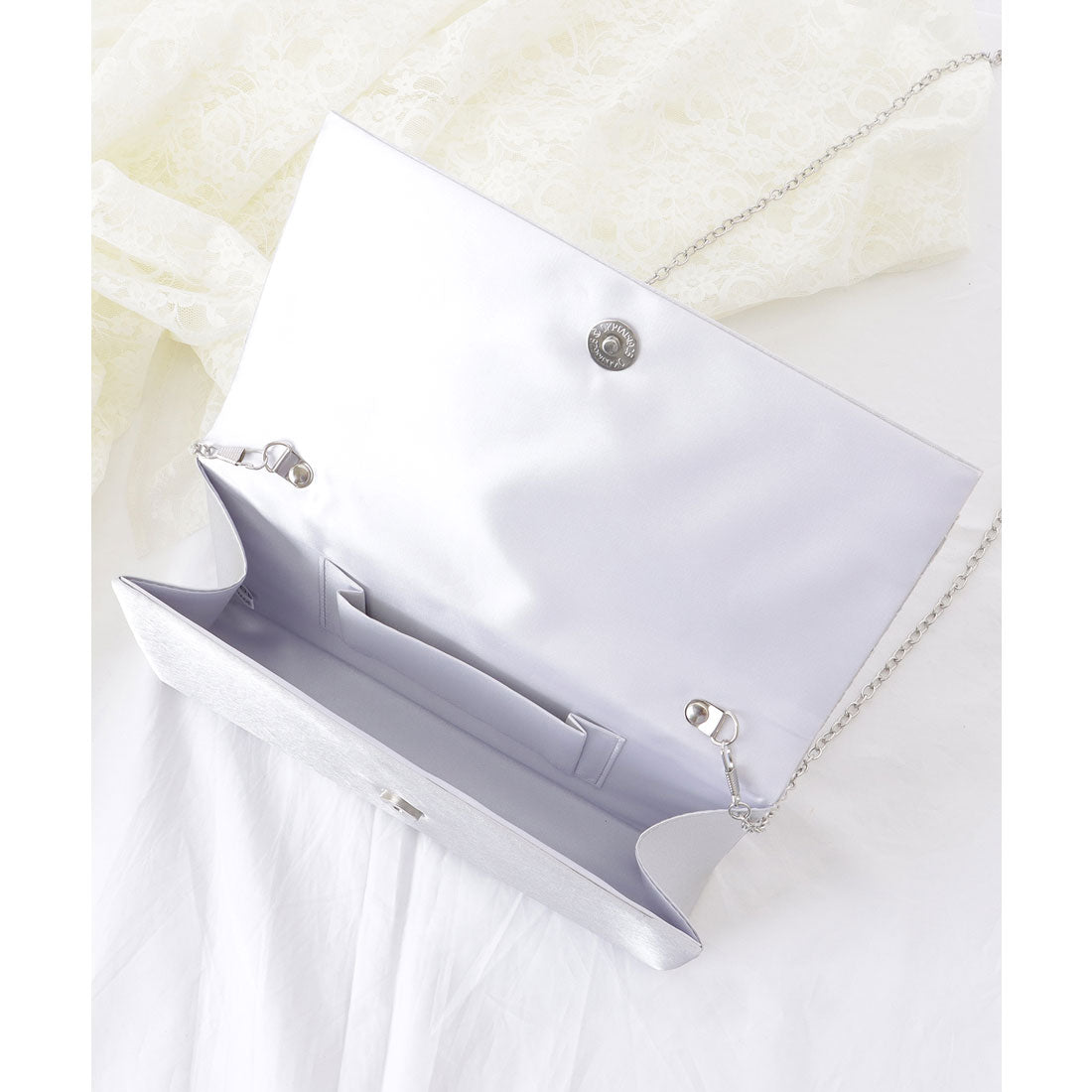 レースレディース Lace Ladies 2WAY スクエア レース パーティー バッグ （グレー） グレー