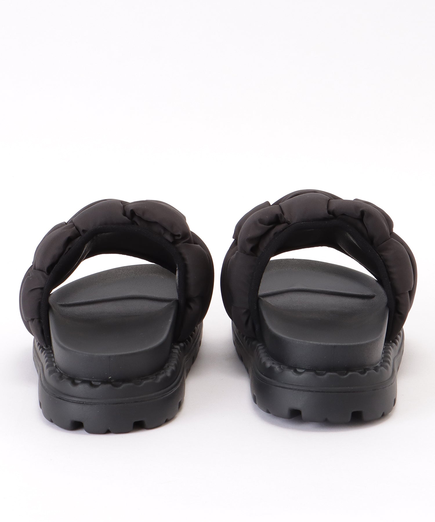 レースレディース Lace Ladies クッション メッシュ コンフォート フラット サンダル （ブラック） ブラック