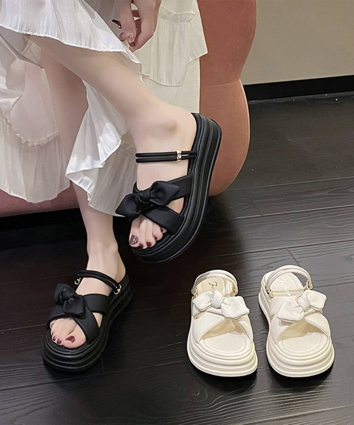 レースレディース Lace Ladies リボン付き クロス ベルト コンフォート サンダル （ブラック） ブラック