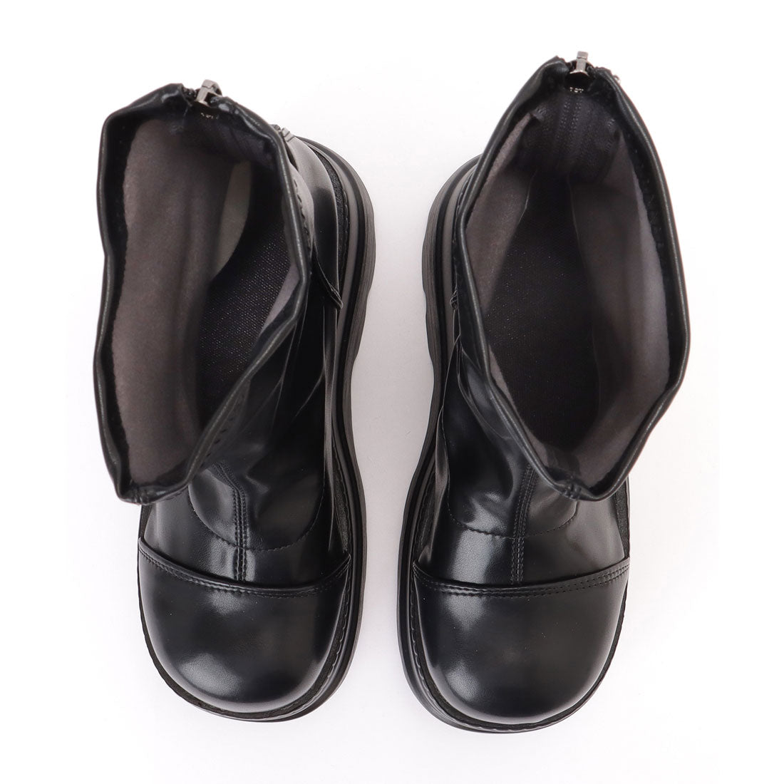 レースレディース Lace Ladies レザー調 厚底 ウエッジ ショート ブーツ