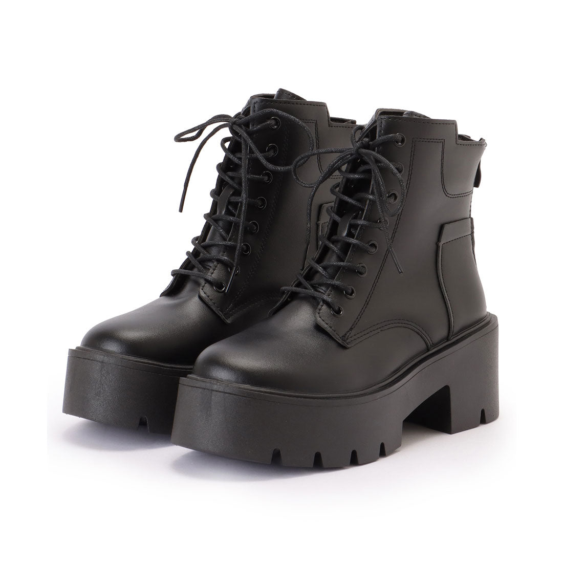 Race Ladies Lace Ladies Thick Sole Volume Lace-up Short Boots