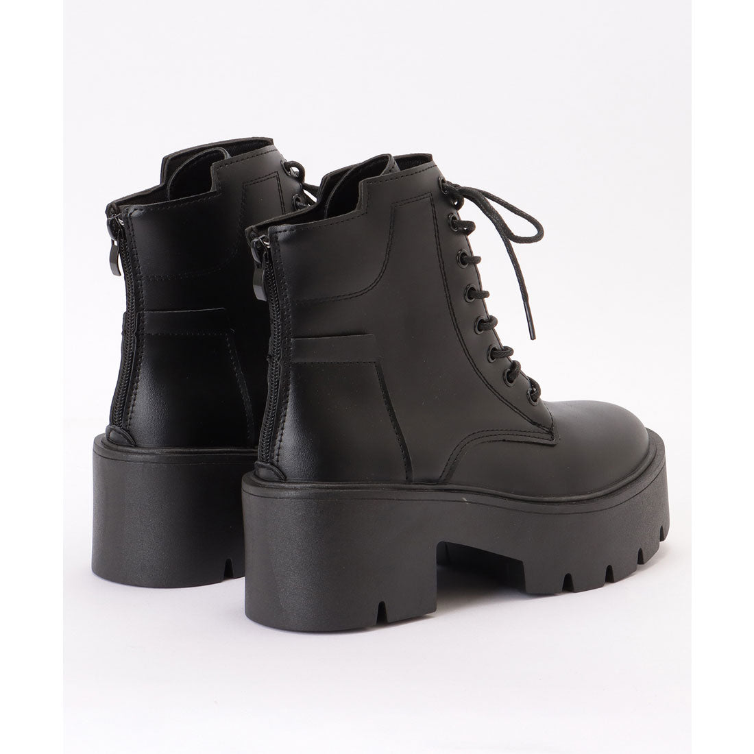 Race Ladies Lace Ladies Thick Sole Volume Lace-up Short Boots