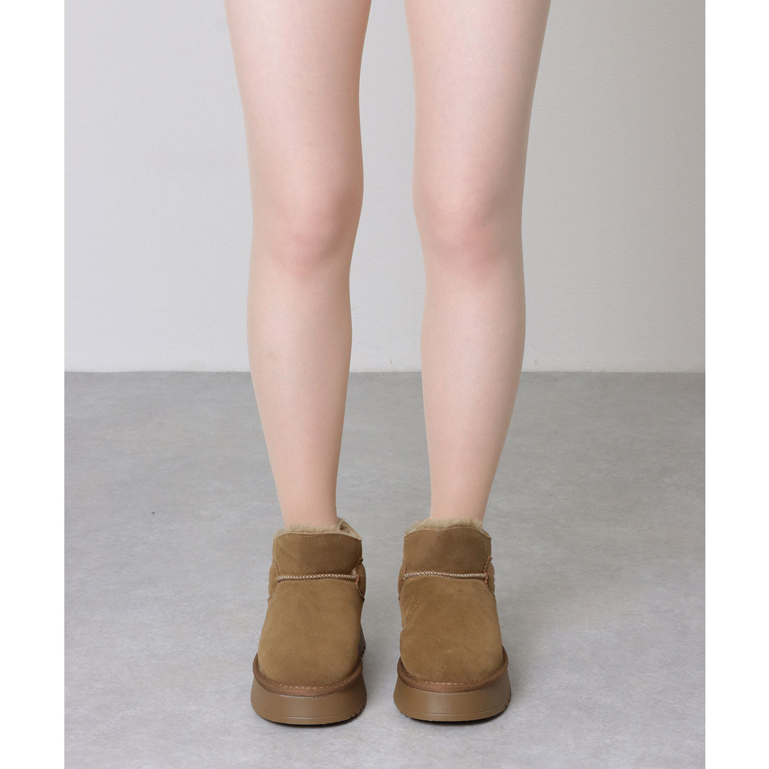 Race Ladies Lace Ladies Inner Fur Thick Sole Flat Mouton-style Boots