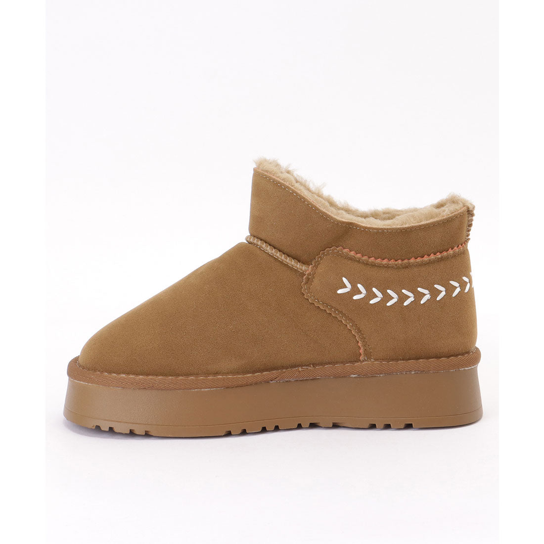 Race Ladies Lace Ladies Inner Fur Thick Sole Flat Mouton-style Boots