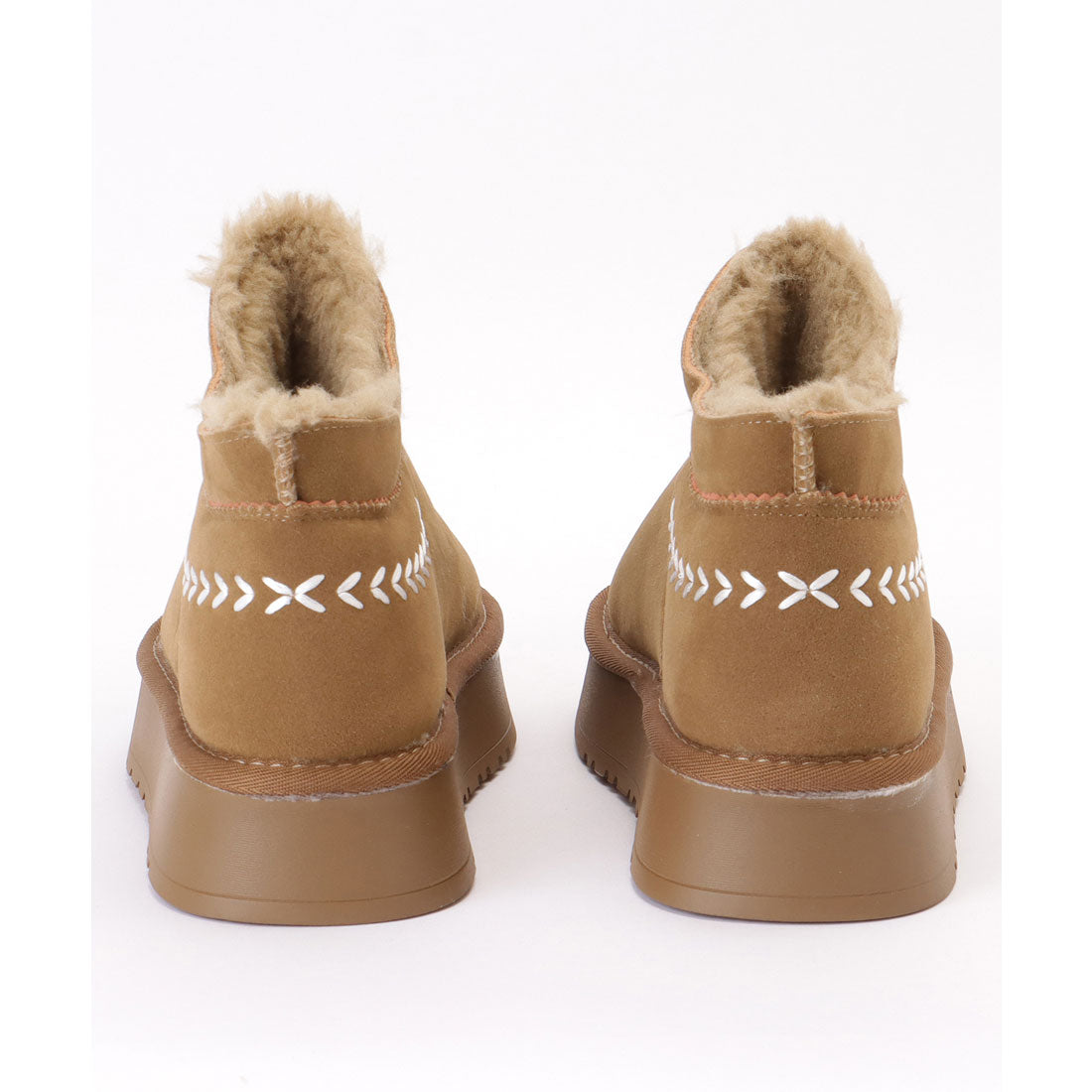 Race Ladies Lace Ladies Inner Fur Thick Sole Flat Mouton-style Boots
