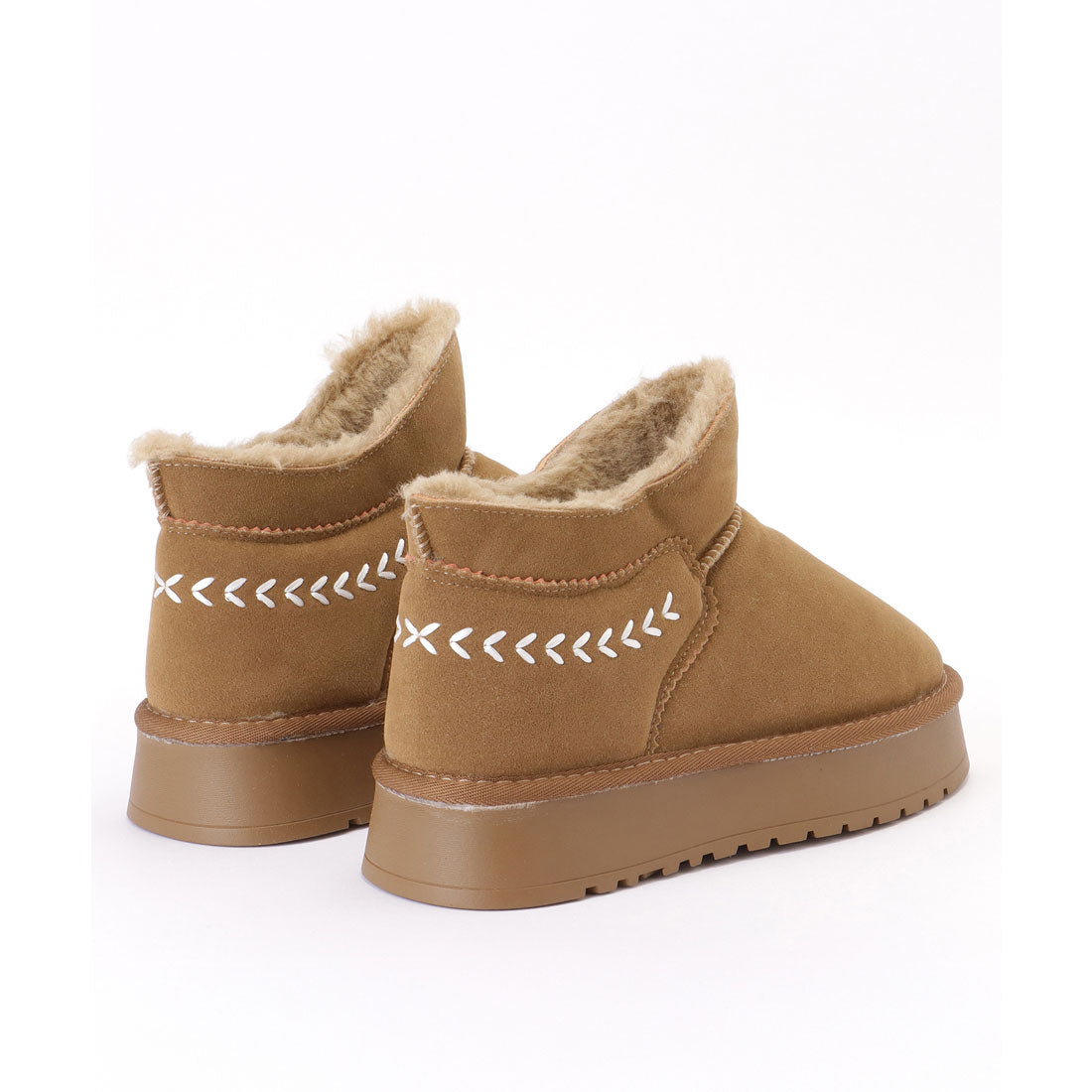 Race Ladies Lace Ladies Inner Fur Thick Sole Flat Mouton-style Boots