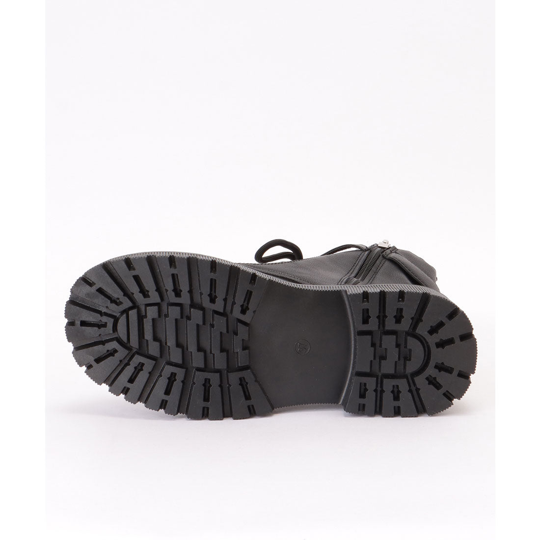 Lace Ladies Leather-like Belted Lace-up Short Boots