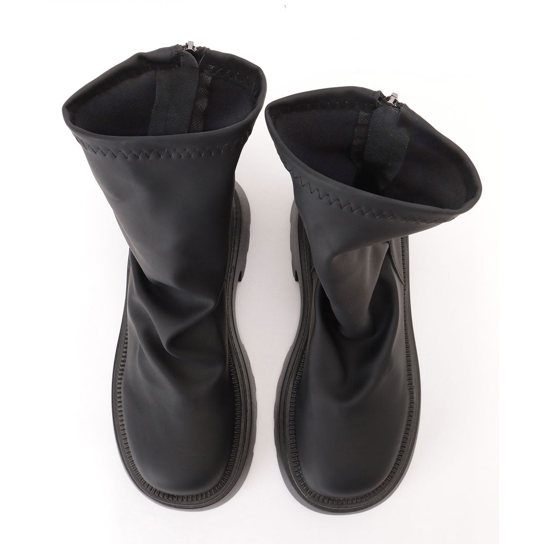 Race Ladies Lace Ladies Solid Color Thick Sole Round Short Boots