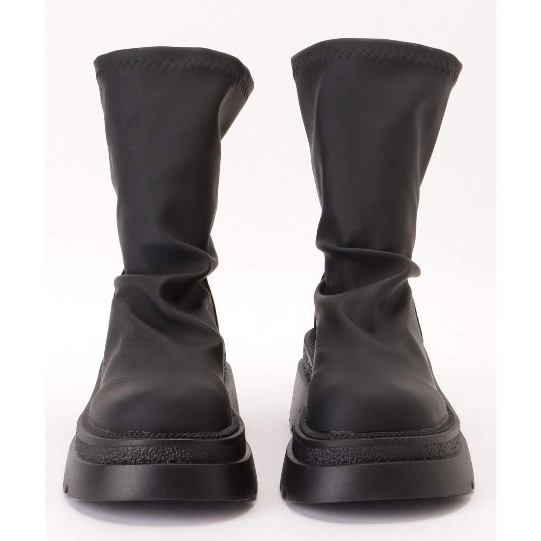 Race Ladies Lace Ladies Solid Color Thick Sole Round Short Boots