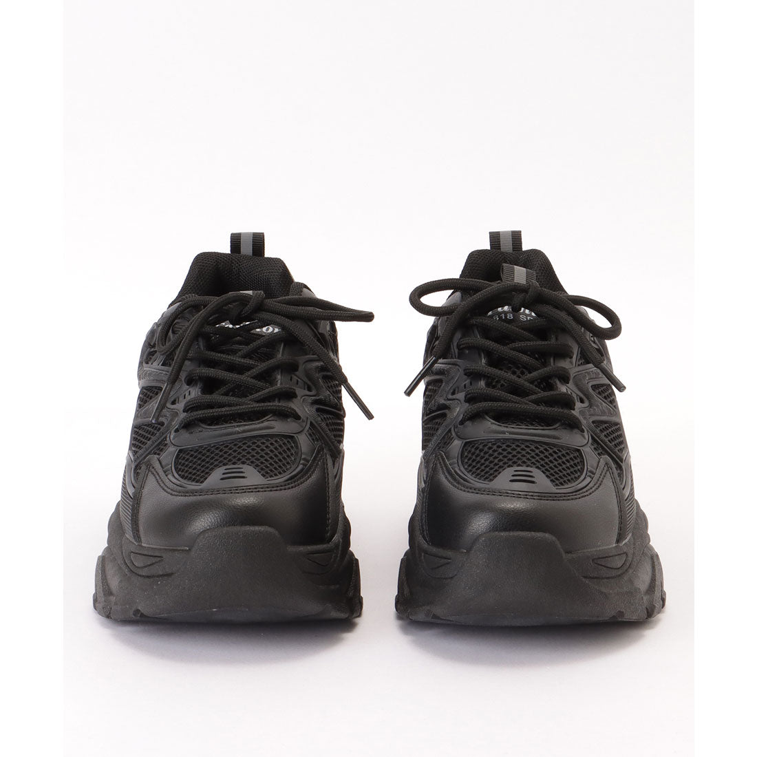 Lace Ladies Pull Strap Volume Mesh Thick Sole Sneakers