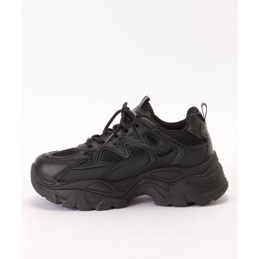 Lace Ladies Pull Strap Volume Mesh Thick Sole Sneakers
