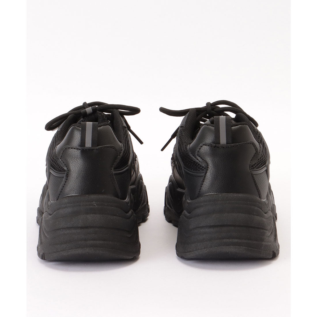Lace Ladies Pull Strap Volume Mesh Thick Sole Sneakers