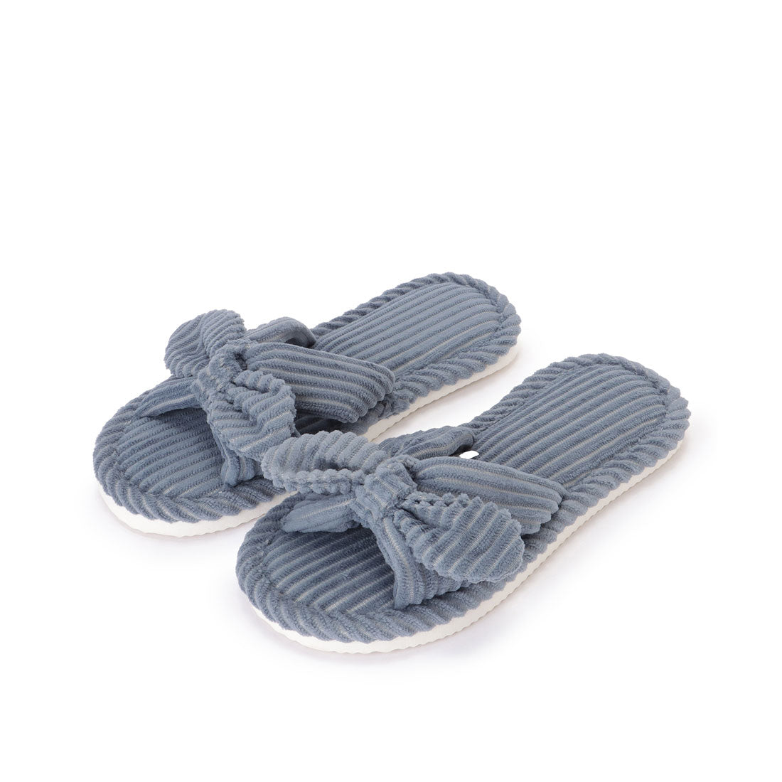 Lace Ladies Corduroy Ribbon Open Room Slippers