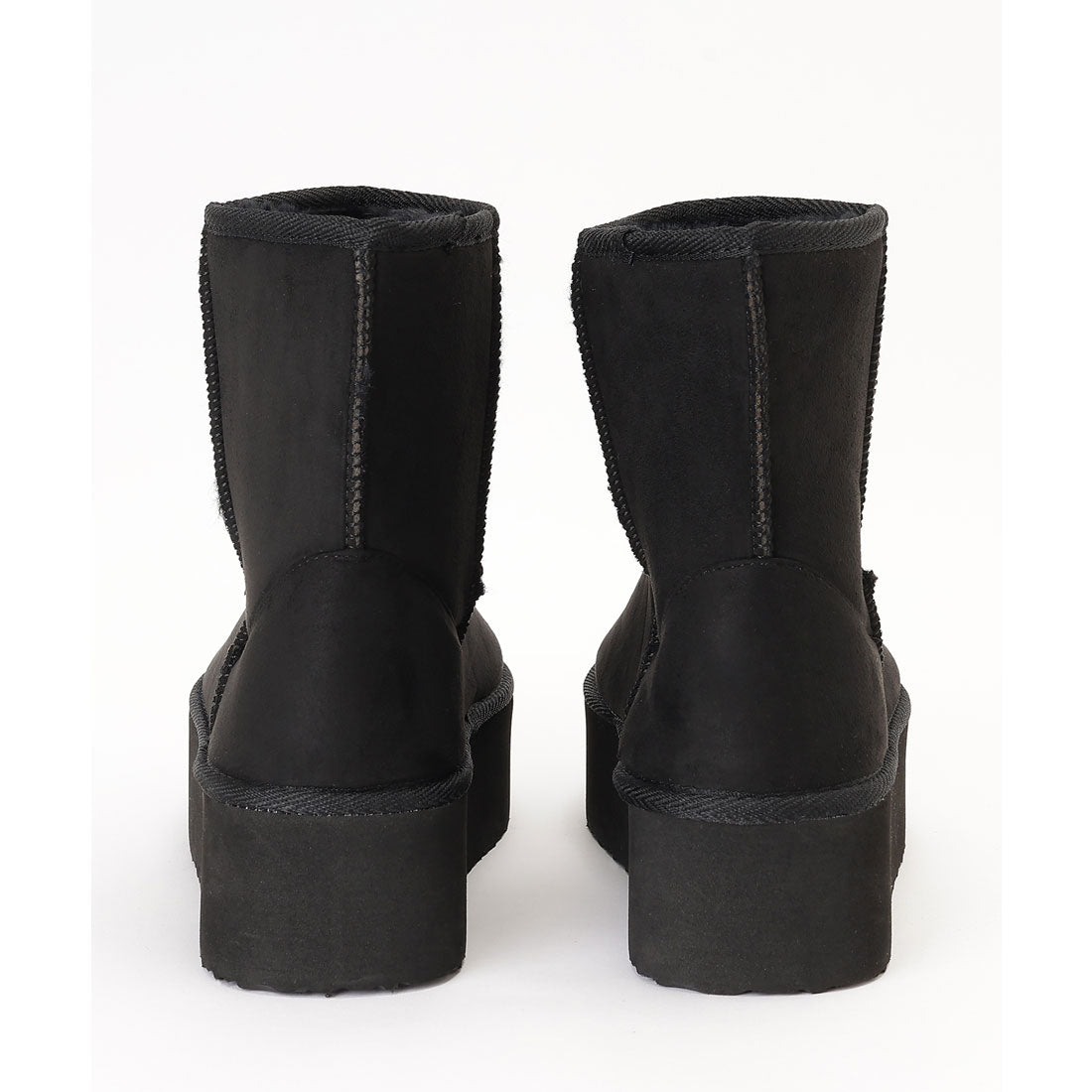 レースレディース Lace Ladies 5cm厚底 ムートン風 内ボア 厚底 ショート ブーツ （グレージュ） グレージュ