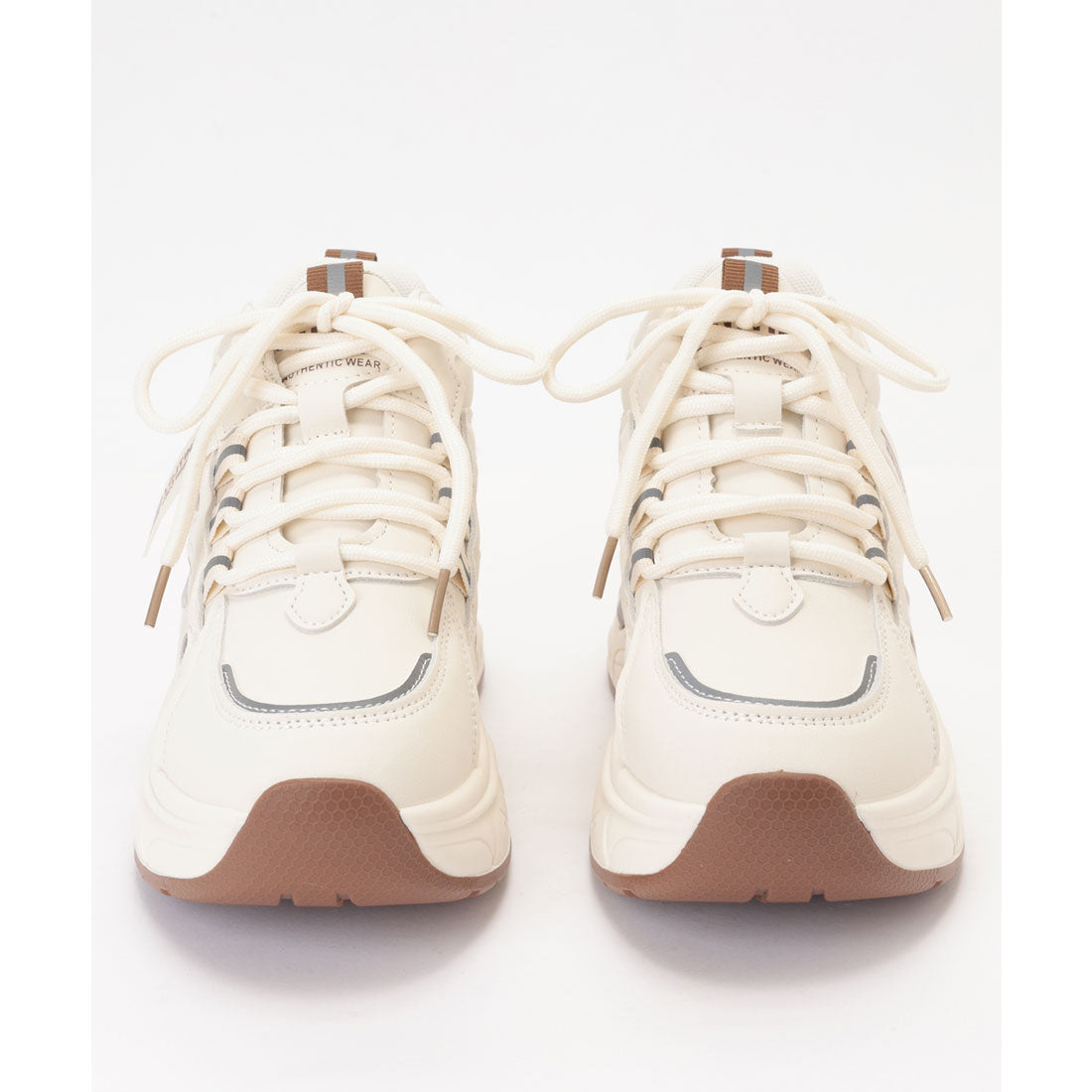 レースレディース Lace Ladies 厚底 レースアップ スポーツ スニーカー （アイボリー） アイボリー