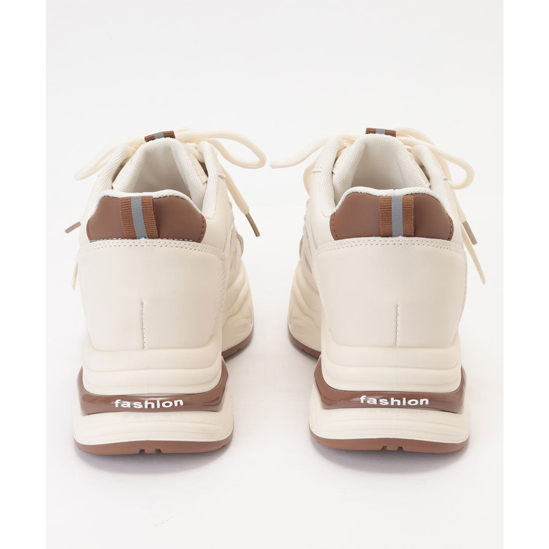 レースレディース Lace Ladies 厚底 レースアップ スポーツ スニーカー （アイボリー） アイボリー